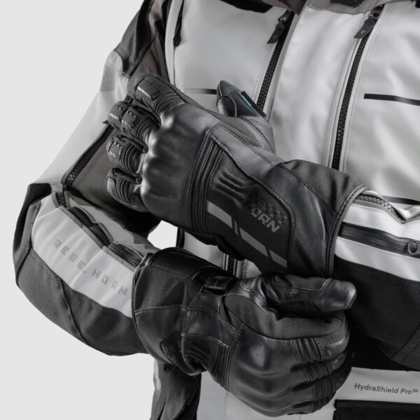Rękawice skórzano-tekstylne REBELHORN TRACER WP BLACK - obrazek 5