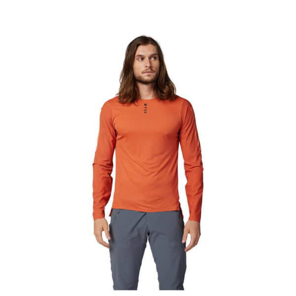 Koszulka rowerowa z długim rękawem FOX FLEXAIR PRO ATOMIC ORANGE - obrazek 3