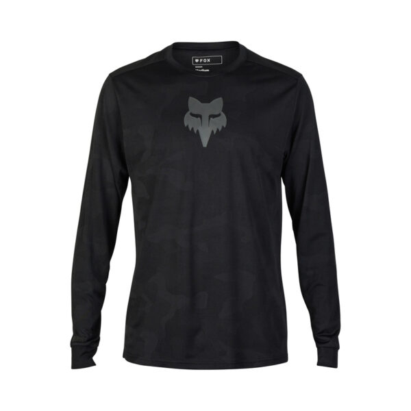 Koszulka rowerowa z długim rękawem FOX RANGER TRU DRI BLACK