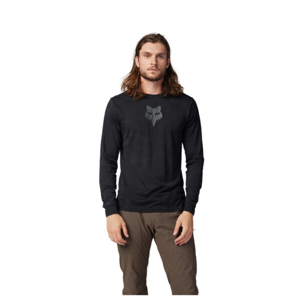 Koszulka rowerowa z długim rękawem FOX RANGER TRU DRI BLACK - obrazek 3