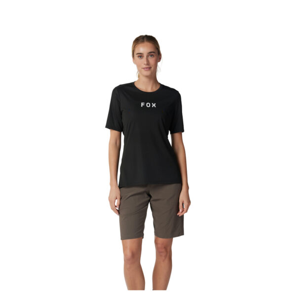 Koszulka rowerowa FOX LADY RANGER WORDMARK BLACK - obrazek 3
