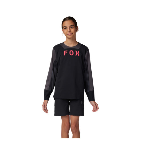 Koszulka rowerowa z długim rękawem FOX JUNIOR DEFEND TAUNT BLACK - obrazek 3