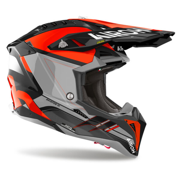 Kask AIROH AVIATOR 3 SABER ORANGE GLOSS - obrazek 2