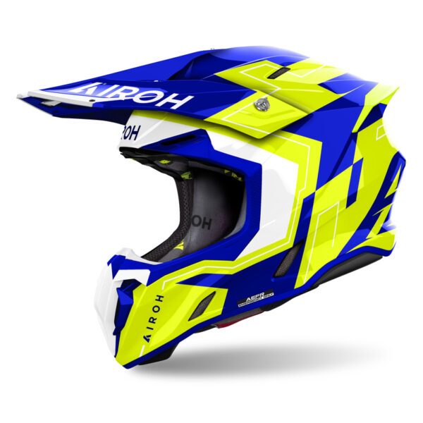 Kask AIROH TWIST 3 DIZZY BLUE/YELLOW GLOSS