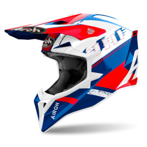 Kask AIROH WRAAAP FEEL BLUE/RED GLOSS