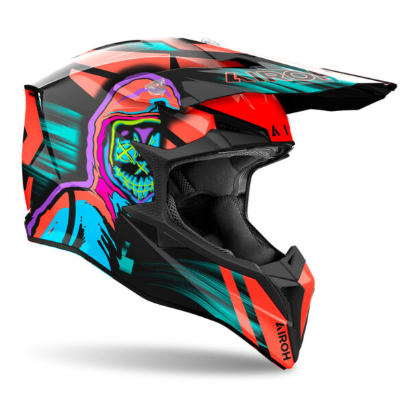 Kask AIROH WRAAAP CYBER ORANGE GLOSS - obrazek 2