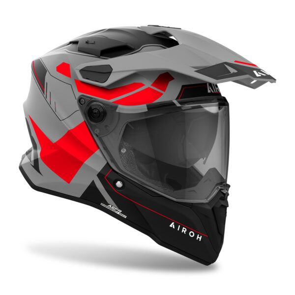 Kask AIROH COMMANDER 2 REVEAL RED FLUO MATT - obrazek 2