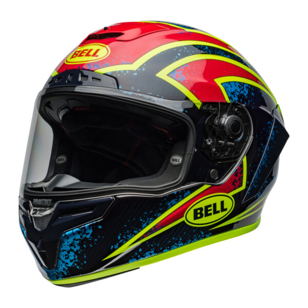 Kask BELL RACE STAR ECE6 DLX XENON BLUE/RETINA - obrazek 2