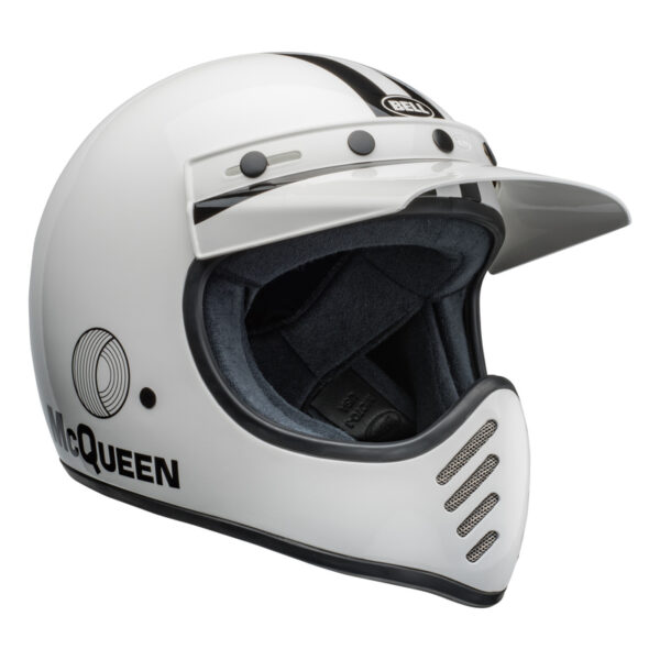 Kask BELL MOTO-3 ECE6 SMQ AGS WHITE/BLACK - obrazek 3