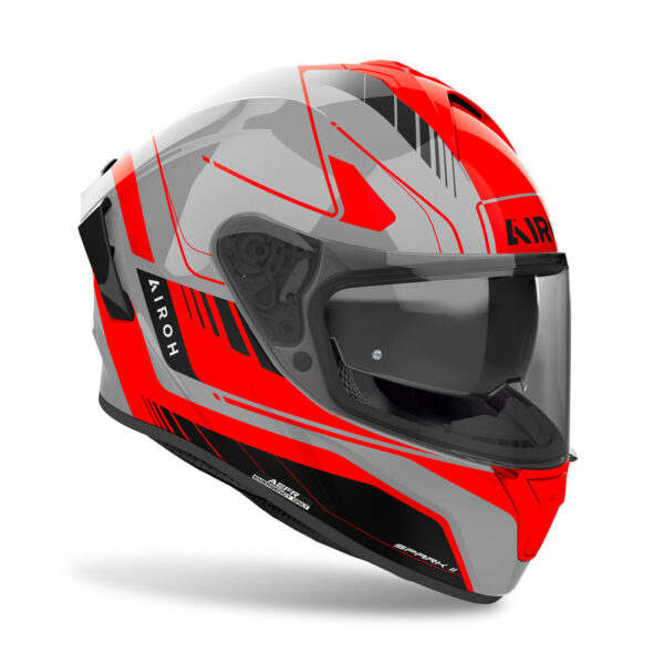 Kask AIROH SPARK 2 CHRONO ORANGE GLOSS - obrazek 2