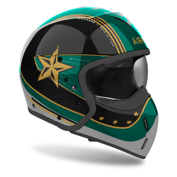 Kask AIROH J110 COMMAND MINT GREEN GLOSS - obrazek 2