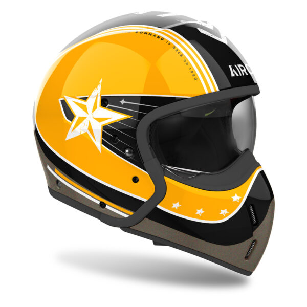 Kask AIROH J110 COMMAND YELLOW GLOSS - obrazek 2
