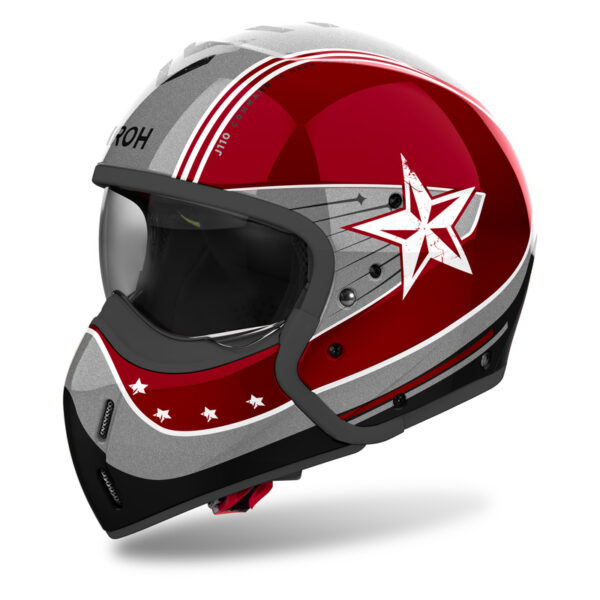 Kask AIROH J110 COMMAND BURGUNDY GLOSS