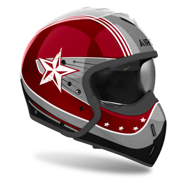 Kask AIROH J110 COMMAND BURGUNDY GLOSS - obrazek 2