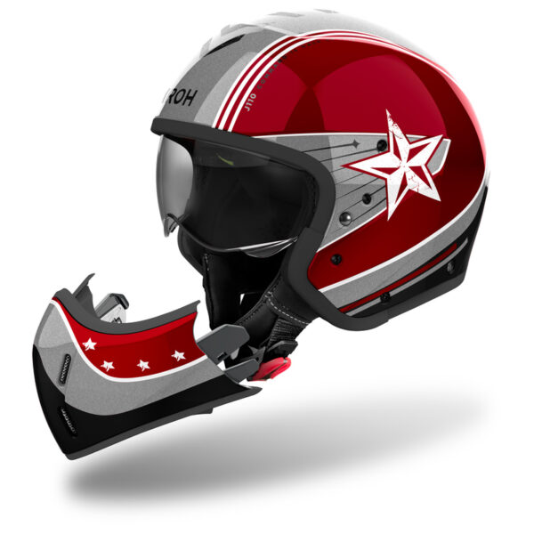 Kask AIROH J110 COMMAND BURGUNDY GLOSS - obrazek 6
