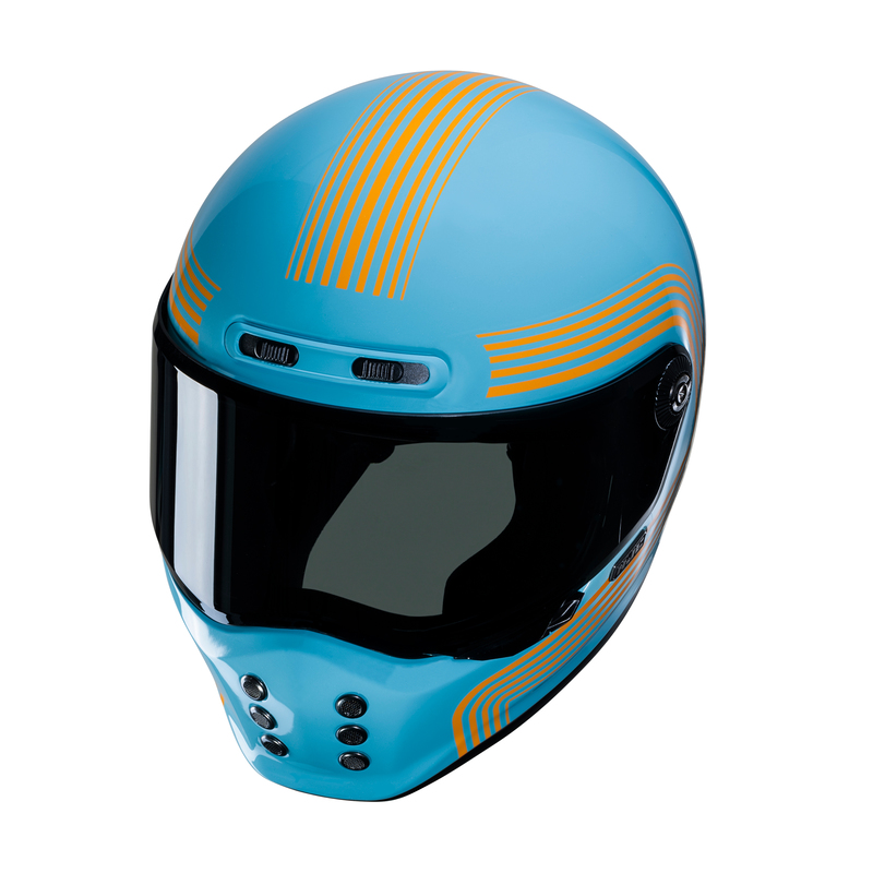 Kask HJC V10 FONI BLUE/ORANGE - obrazek 2