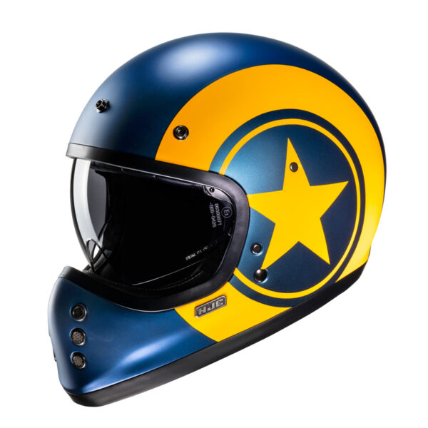 Kask HJC V60 NYX BLUE/YELLOW - obrazek 3