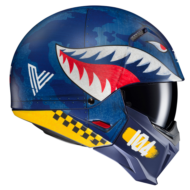 Kask HJC I20 VANGUARD CALL OF DUTY BLUE/YELLOW - obrazek 3