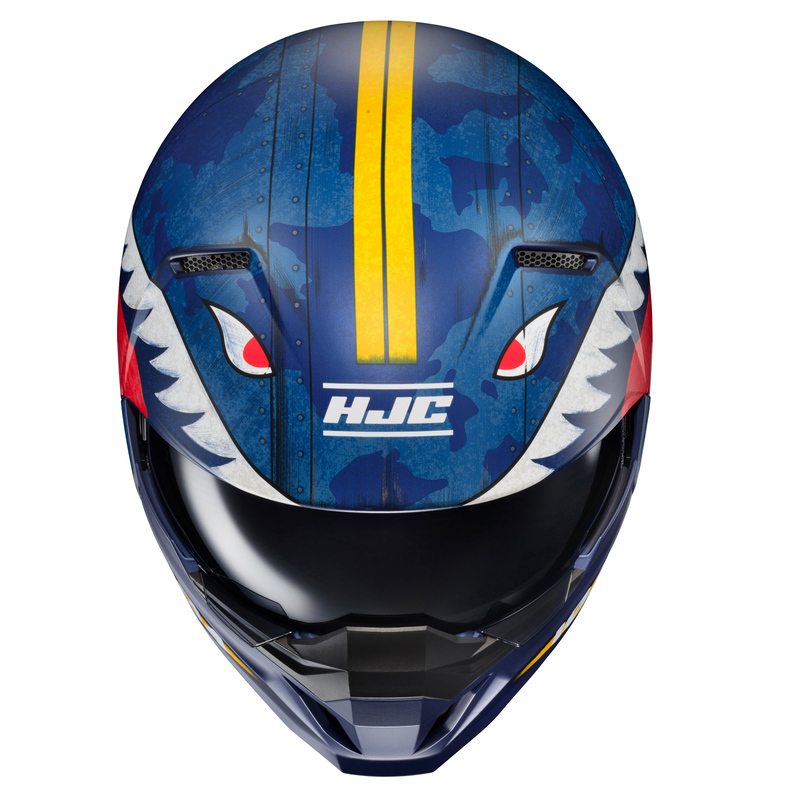 Kask HJC I20 VANGUARD CALL OF DUTY BLUE/YELLOW - obrazek 4