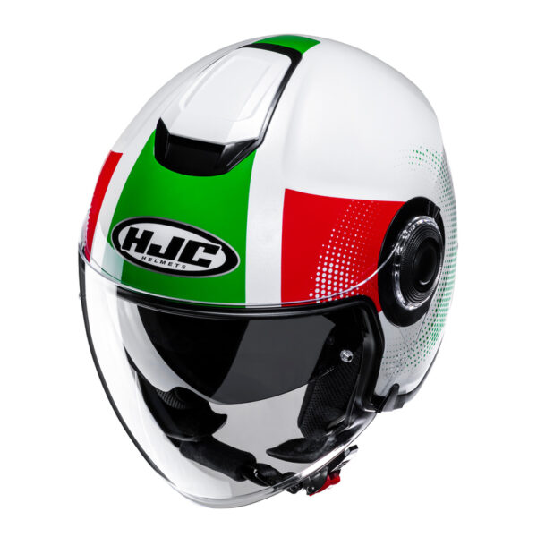 Kask HJC I40N PYLE WHITE/GREEN - obrazek 3