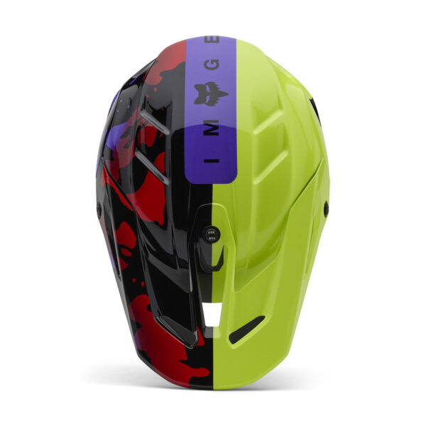 Kask FOX V3 THROTTLE FLUO YELLOW - obrazek 3