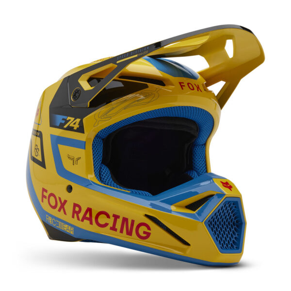 Kask FOX V1 RACE SPEC PALE YELLOW - obrazek 5