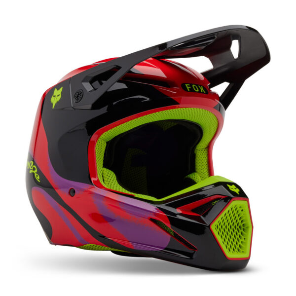 Kask FOX V1 EMOTION FLUO RED - obrazek 3