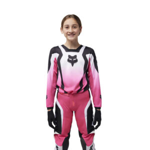 Spodnie motocyklowe junior FOX GIRLS 180 LEAN BLACK PINK