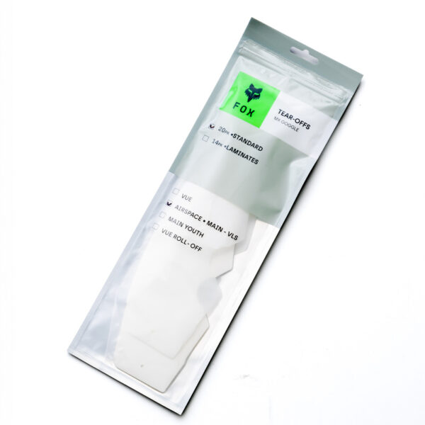 Zrywki FOX MX24 AIRSPACE/MAIN STANDARD TEAR OFF 20PK CLEAR - obrazek 2