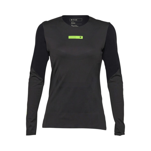 Koszulka rowerowa z długim rękawem FOX LADY RAWTEC BLACK