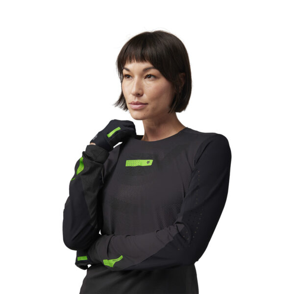 Koszulka rowerowa z długim rękawem FOX LADY RAWTEC BLACK - obrazek 5