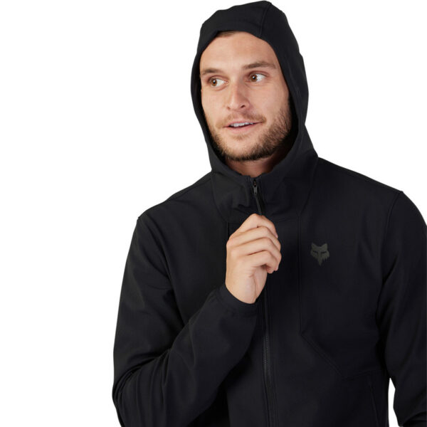 Bluza rowerowa z kapturem FOX RANGER FIRE BLACK - obrazek 3