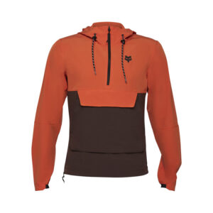 Bluza rowerowa z kapturem FOX RANGER WIND PULLOVER ATOMIC ORANGE