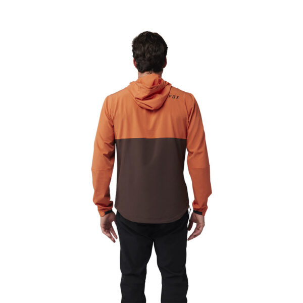 Bluza rowerowa z kapturem FOX RANGER WIND PULLOVER ATOMIC ORANGE - obrazek 5