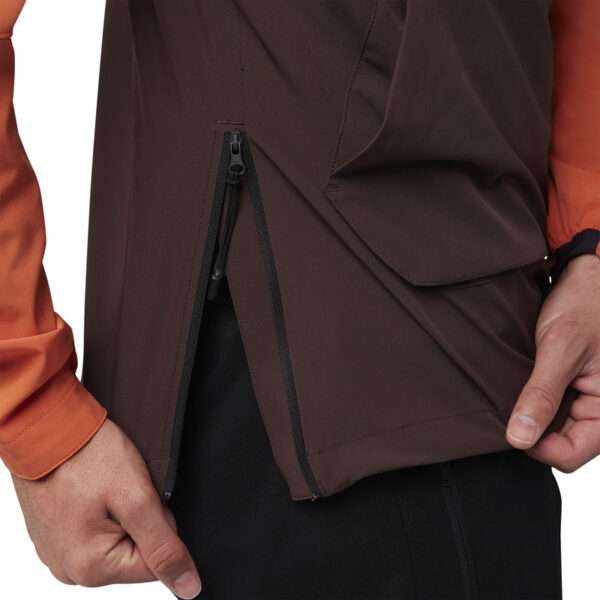 Bluza rowerowa z kapturem FOX RANGER WIND PULLOVER ATOMIC ORANGE - obrazek 4