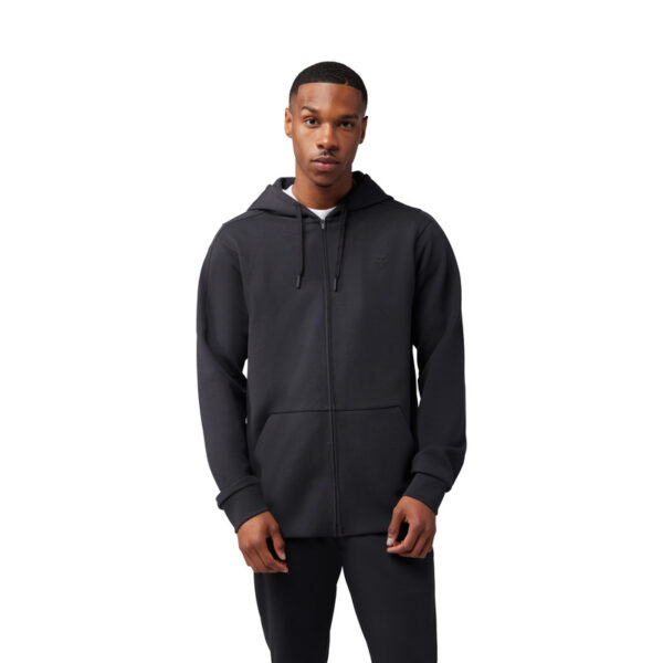 Bluza z kapturem na zamek FOX RISE ZIP FLEECE BLACK - obrazek 3