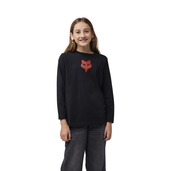 Koszulka z długim rękawem FOX JUNIOR HERITAGE BLACK - obrazek 3