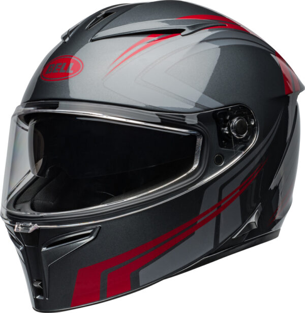 Kask BELL LITHIUM ECE6 JETSTREAM GRAY/CANDY RED - obrazek 3