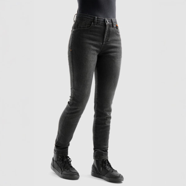 Spodnie jeans REBELHORN BRONCO MONOLAYER LADY WASHED BLACK - obrazek 4