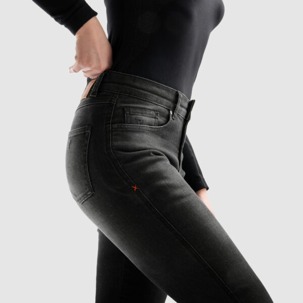Spodnie jeans REBELHORN BRONCO MONOLAYER LADY WASHED BLACK - obrazek 5