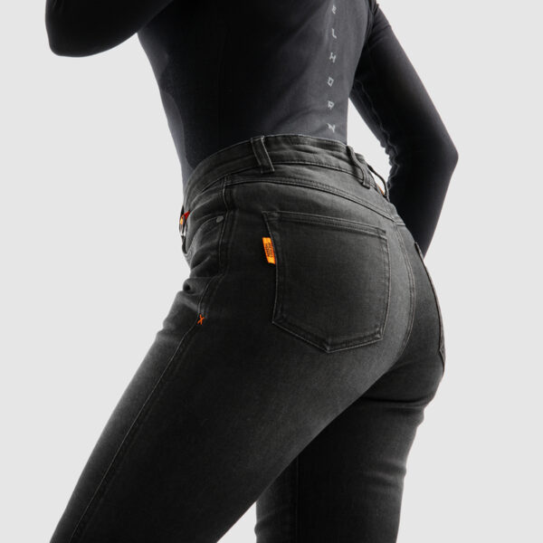 Spodnie jeans REBELHORN BRONCO MONOLAYER LADY WASHED BLACK - obrazek 6