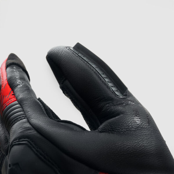 Rękawice skórzane REBELHORN VIPER BLACK/GREY/FLUO RED - obrazek 9