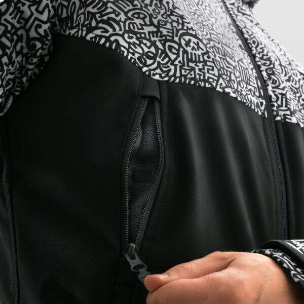 Kurtka tekstylna REBELHORN SLASH NORIAKI BLACK/WHITE SOFTSHELL - obrazek 4