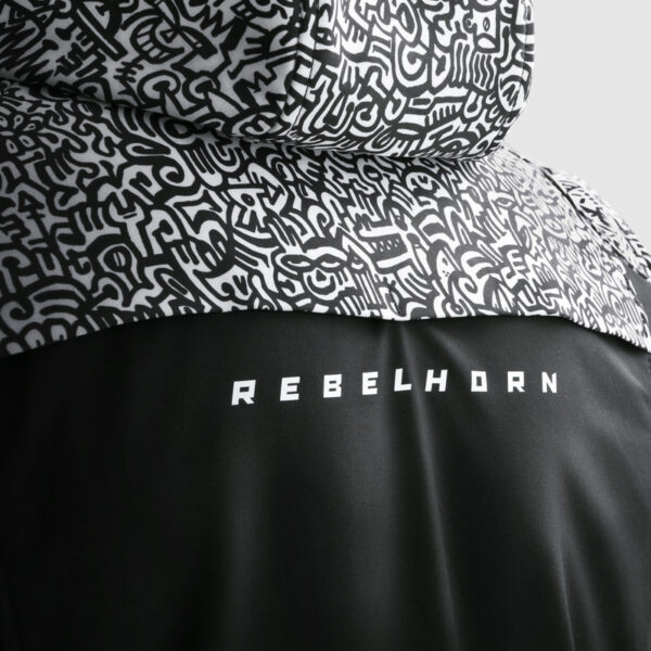 Kurtka tekstylna REBELHORN SLASH NORIAKI BLACK/WHITE SOFTSHELL - obrazek 6