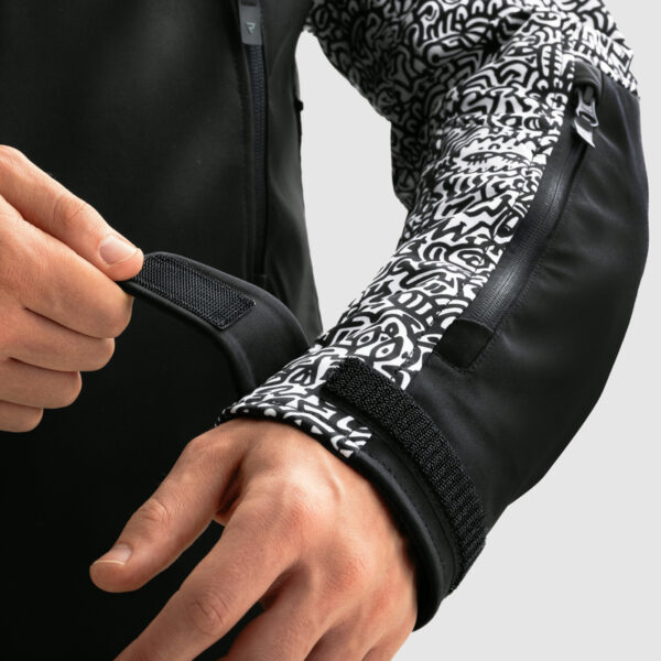Kurtka tekstylna REBELHORN SLASH NORIAKI BLACK/WHITE SOFTSHELL - obrazek 8