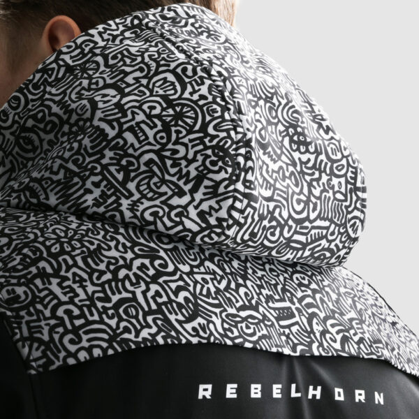 Kurtka tekstylna REBELHORN SLASH NORIAKI BLACK/WHITE SOFTSHELL - obrazek 12