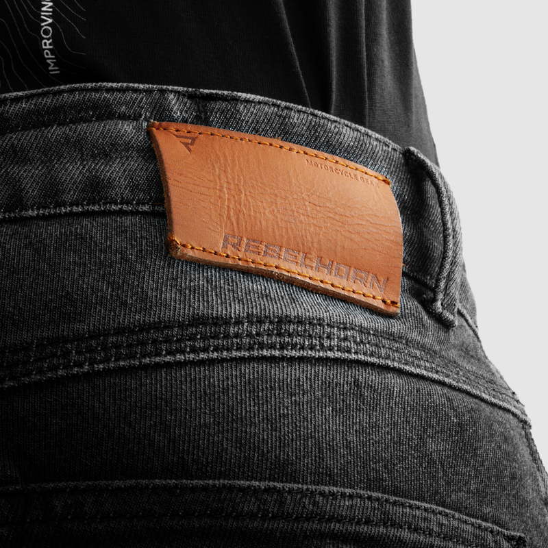 Spodnie jeans REBELHORN BRONCO MONOLAYER WASHED BLACK - obrazek 8