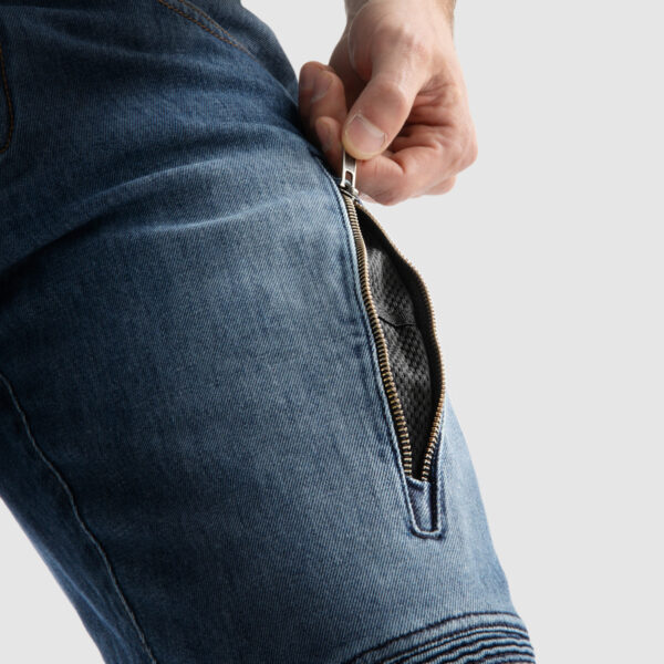 Spodnie jeans REBELHORN VANDAL MONOLAYER WASHED BLUE - obrazek 5