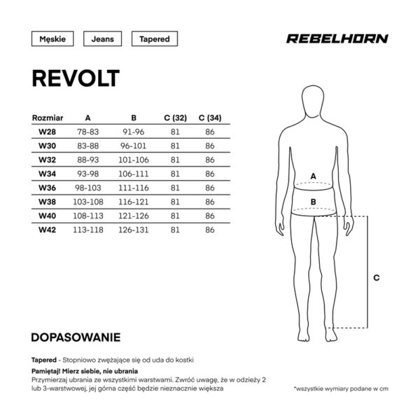 Spodnie jeans REBELHORN REVOLT MONOLAYER WASHED BLUE - obrazek 15