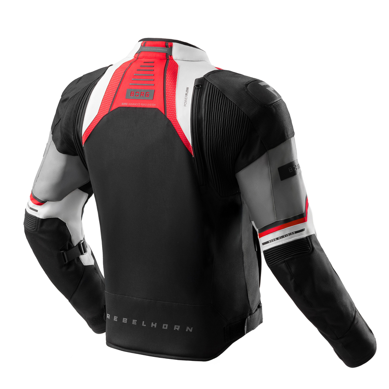 Kurtka tekstylna REBELHORN BORG II BLACK/GREY/RED - obrazek 2